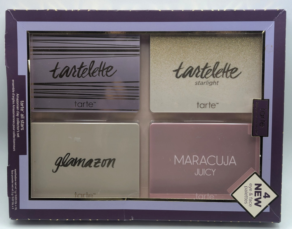 TARTE All Stars Amazonian Clay Collectors Eye & Face Palette Gift Set 4 Pc NEW